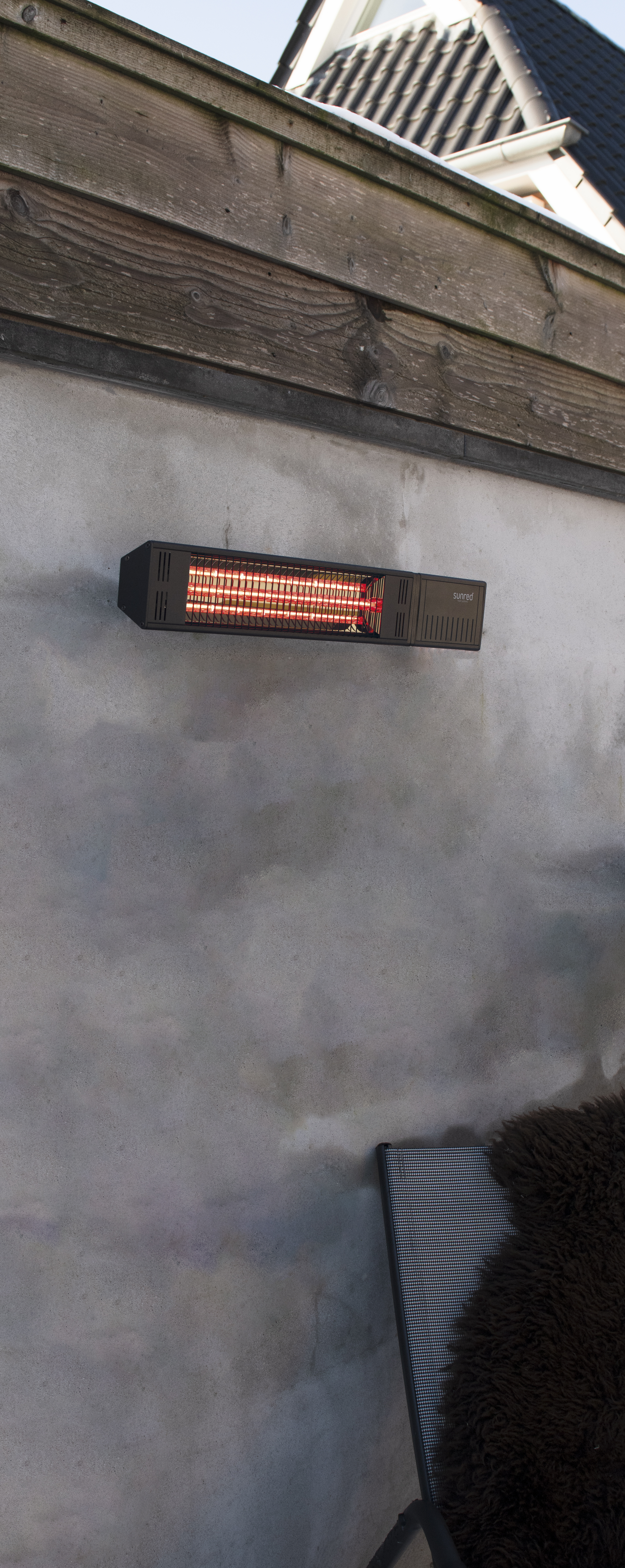 SUNRED | Heater | RDS-15W-B, Fortuna Wall | Infrared | 1500 W | Black | IP55
