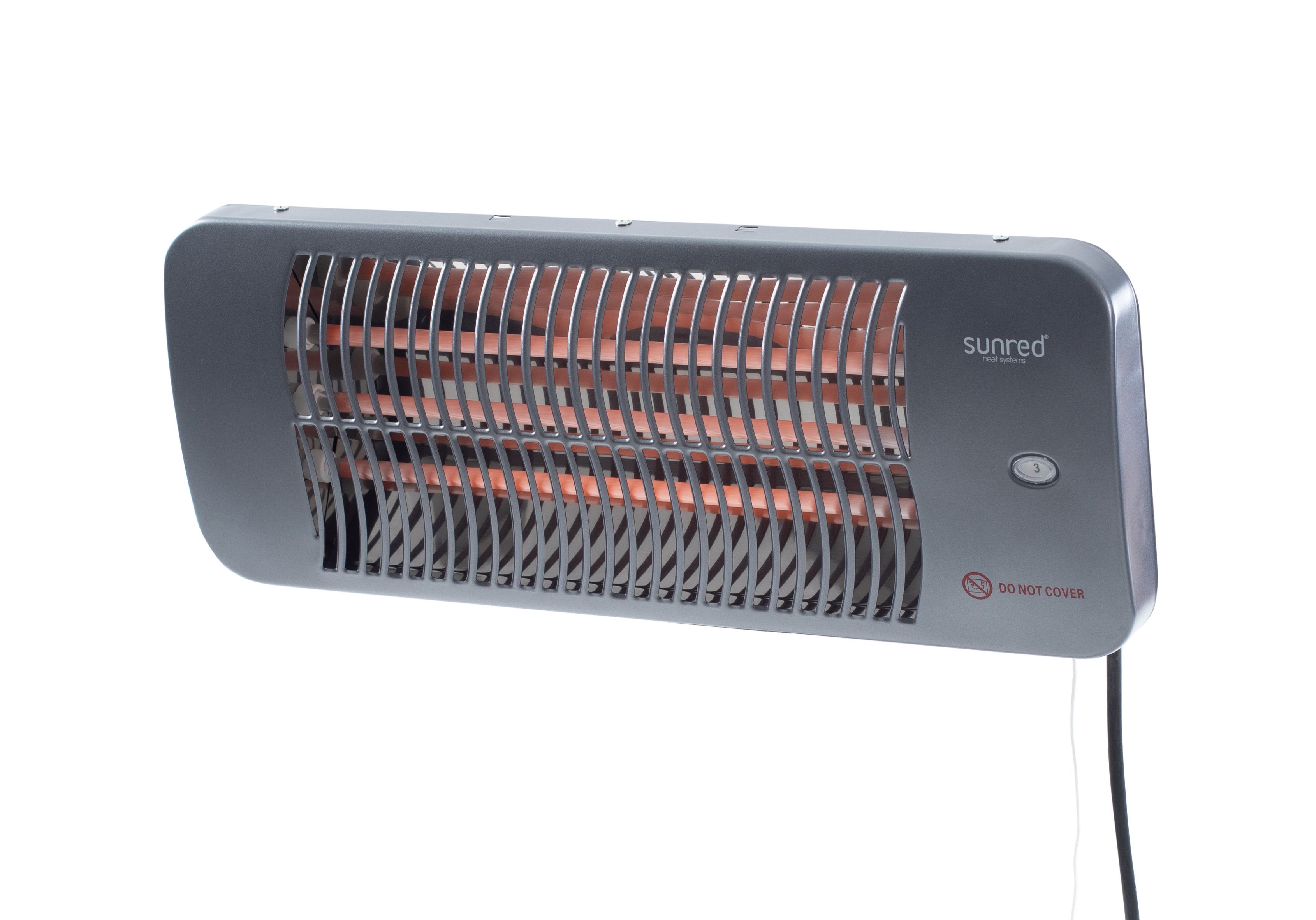 SUNRED | Heater | LUG-2000W, Lugo Quartz Wall | Infrared | 2000 W | Grey | IP24