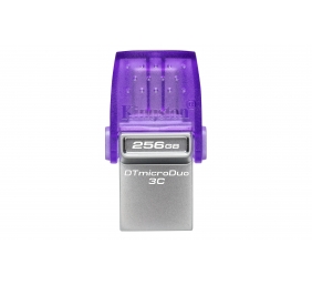 Kingston | DataTraveler | DT Micro Duo 3C | 256 GB | USB Type-C and Type-A | Purple
