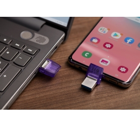 Kingston | DataTraveler | DT Micro Duo 3C | 256 GB | USB Type-C and Type-A | Purple