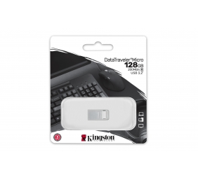 Kingston | USB 3.2 Flash Drive | DataTraveler micro | 128 GB | USB 3.2 | Silver