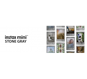 Fujifilm | Instant Photo Plates | Instax Mini Stone Gray | 54 x 86 mm | Image size: 46 x 62 mm | Quantity 10