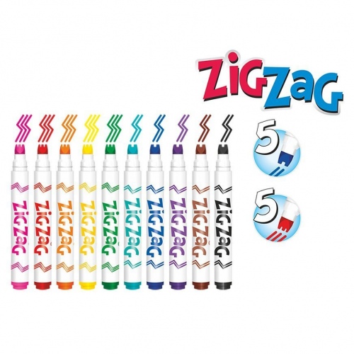Flomasteriai Colorino Kids Zig Zag, 10 spalvų