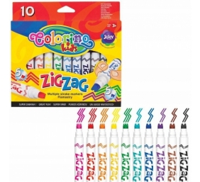 Flomasteriai Colorino Kids Zig Zag, 10 spalvų