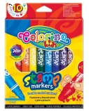 Flomasteriai Colorino Kids dvipusiai su antspaudukais, 10 spalvų
