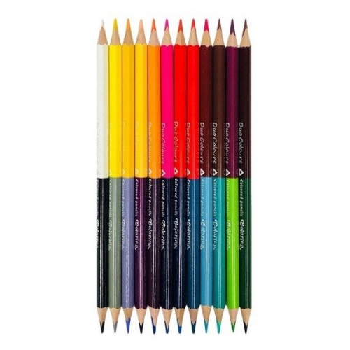 Spalvoti pieštukai Colorino Kids  trikampiai, 12 vnt. / 24 spalvos
