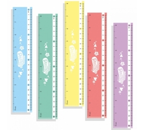 Liniuotė Colorino Pastel 20 cm plastikinė pastelinių spalvų