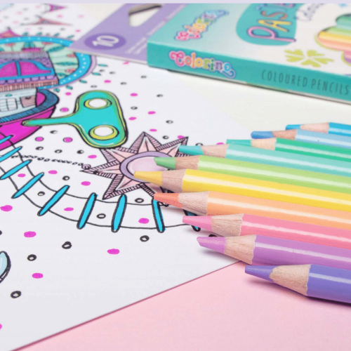 Spalvoti pieštukai Colorino Pastel 10 pastelinių spalvų