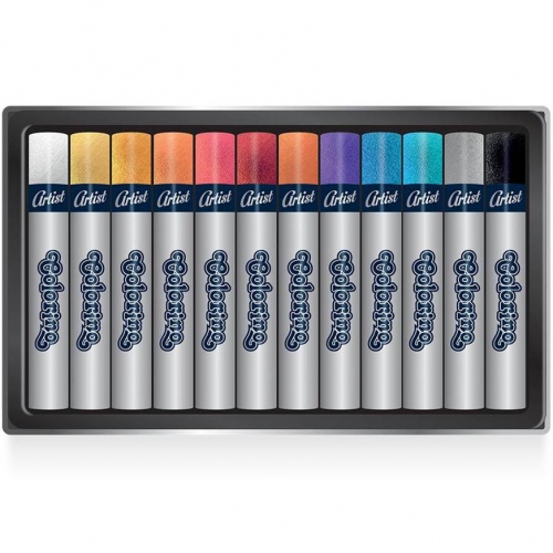 Aliejinės kreidelės Colorino Artist Metallic 12 spalvų