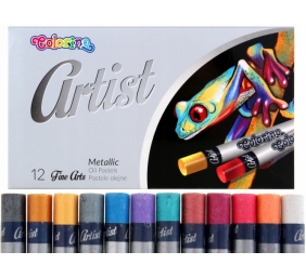 Aliejinės kreidelės Colorino Artist Metallic 12 spalvų