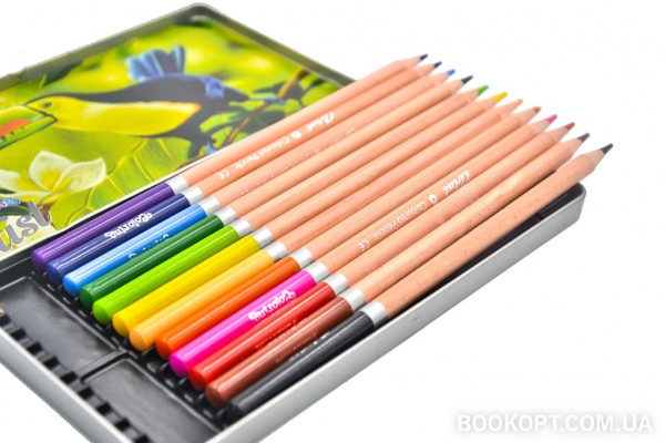 Spalvoti pieštukai Colorino Artist metalinėj dėžutėj 12 spalvų