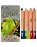 Spalvoti pieštukai Colorino Artist metalinėj dėžutėj 12 spalvų