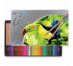 Spalvoti pieštukai Colorino Artist metalinėj dėžutėj 36 spalvų