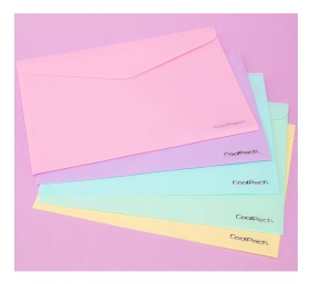 Aplankas-vokelis su spaude CoolPack ,A4,plastikinis, pastelinis violetinis