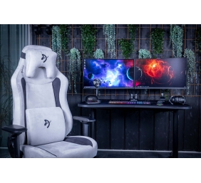 Arozzi Fabric Gaming Chair Vernazza Supersoft Light Grey