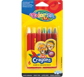 Kreidelės veidui dažyti Colorino Kids 6 spalvų