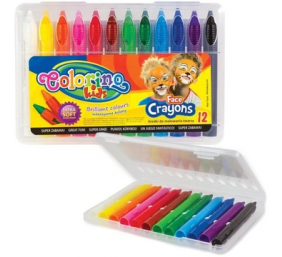 Kreidelės veidui dažyti Colorino Kids 12 spalvų