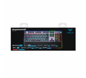 AULA Fireshock V5 Mechanical Wired Keyboard, RED switch, EN/RU/UA