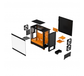 Fractal Design | Pop Air RGB | Side window | Orange Core TG Clear Tint | ATX, mATX, Mini ITX | Power supply included No | ATX