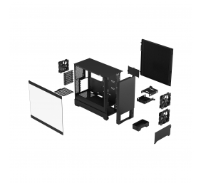 Fractal Design | Pop Silent | Side window | Black TG Clear Tint | ATX, mATX, Mini ITX | Power supply included No | ATX