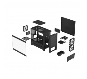 Fractal Design | Pop Mini Air RGB | Side window | Black TG Clear Tint | mATX, Mini ITX | Power supply included No | ATX