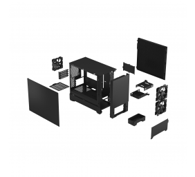 Fractal Design | Pop Mini Silent | Side window | Black Solid | mATX, Mini ITX | Power supply included No | ATX