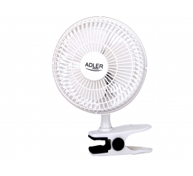 Adler | Fan with clip | AD 7317 | Table Fan | White | Diameter 15 cm | Number of speeds 2 | 30 W