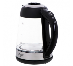 Adler | Kettle | AD 1285 | Electric | 2200 W | 1.7 L | Glass/Stainless steel | 360° rotational base | Grey