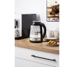 Adler | Kettle | AD 1285 | Electric | 2200 W | 1.7 L | Glass/Stainless steel | 360° rotational base | Grey