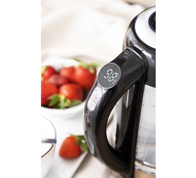 Adler | Kettle | AD 1285 | Electric | 2200 W | 1.7 L | Glass/Stainless steel | 360° rotational base | Grey