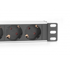 Digitus | 10” Socket Strip with Aluminum Profile, 4-way safety sockets | DN-95418