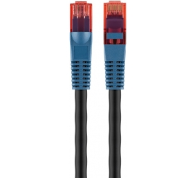 Goobay | CAT 6 Outdoor-patch cable U/UTP | 94389 | 10 m | Black | Prewired, unshielded LAN cable with RJ45 plugs for connecting network components; Double-layer polyethylene jacket protects the network cable outdoors and makes it extremely weather-resista