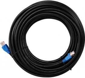 Goobay | CAT 6 Outdoor-patch cable U/UTP | 94389 | 10 m | Black | Prewired, unshielded LAN cable with RJ45 plugs for connecting network components; Double-layer polyethylene jacket protects the network cable outdoors and makes it extremely weather-resista