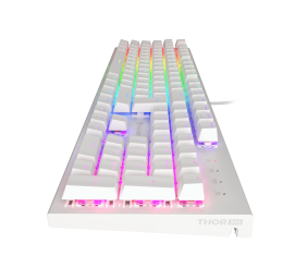Genesis | THOR 303 | Gaming keyboard | RGB LED light | US | White | Wired | 1.8 m | Brown Switch
