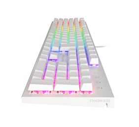 Genesis | THOR 303 | White | Gaming keyboard | Wired | RGB LED light | US | 1.8 m | Brown Switch