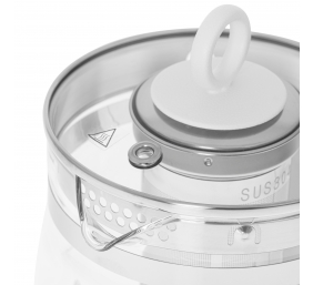 Adler | Kettle | AD 1299 | Electric | 2200 W | 1.5 L | Glass/Stainless steel | 360° rotational base | White