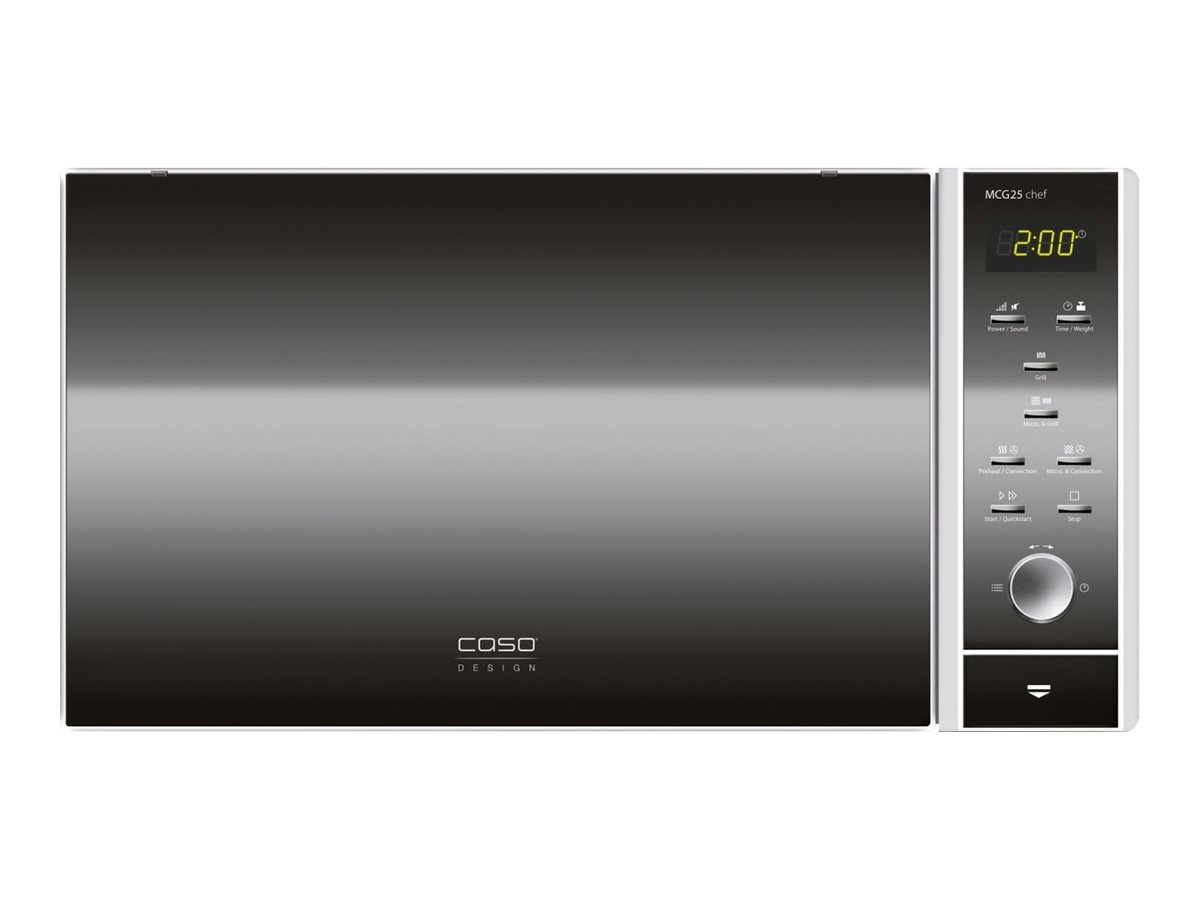 Caso | Microwave Oven with Grill and Convection | MCG 25 Chef | Free standing | 25 L | 900 W | Convection | Grill | Stainless steel/Black