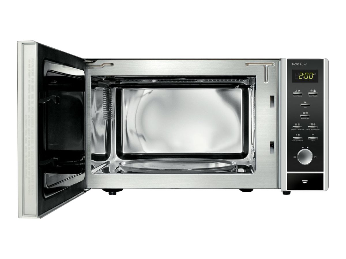 Caso | Microwave Oven with Grill and Convection | MCG 25 Chef | Free standing | 25 L | 900 W | Convection | Grill | Stainless steel/Black