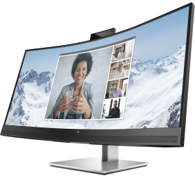 HP EliteDisplay E34m G4 Conferencing Monitor - 34" Curved 3440 x 1440 WQHD AG, IPS, USB-C(65W)/DisplayPort/HDMI/DP-OUT, 4x USB 3.0, RJ-45, webcam, speakers, height adjustable, 3 years