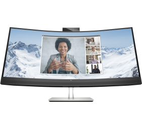 HP EliteDisplay E34m G4 Conferencing Monitor - 34" Curved 3440 x 1440 WQHD AG, IPS, USB-C(65W)/DisplayPort/HDMI/DP-OUT, 4x USB 3.0, RJ-45, webcam, speakers, height adjustable, 3 years
