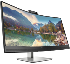 HP EliteDisplay E34m G4 Conferencing Monitor - 34" Curved 3440 x 1440 WQHD AG, IPS, USB-C(65W)/DisplayPort/HDMI/DP-OUT, 4x USB 3.0, RJ-45, webcam, speakers, height adjustable, 3 years