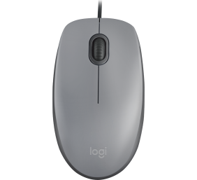 Logitech M110 Silent Laidinė pelė, USB Type-A, 1000 DPI, Mid Grey