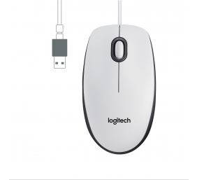 Pelė laidinė Logitech M100 (910-006764), Balta
