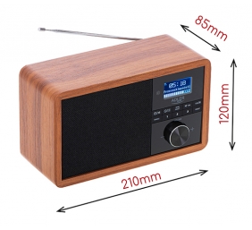 Adler | Radio DAB+ Bluetooth | AD 1184 | Alarm function | Black/Brown