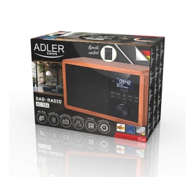 Adler | Radio DAB+ Bluetooth | AD 1184 | Alarm function | Black/Brown