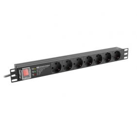 LANBERG PDU Pro 19inch 1U 16A 7x Shuko
