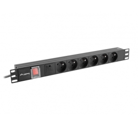LANBERG PDU 19inch 1U 16A 6x FR 2m