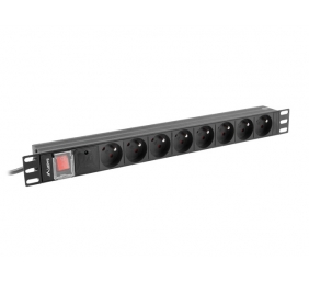 LANBERG PDU 19inch 1U 16A 8x FR 2m
