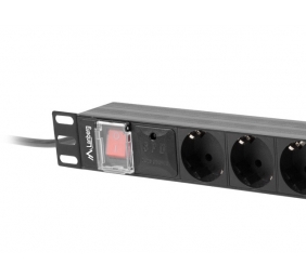 LANBERG PDU 19inch 1U 16A 8x Shuko 2m