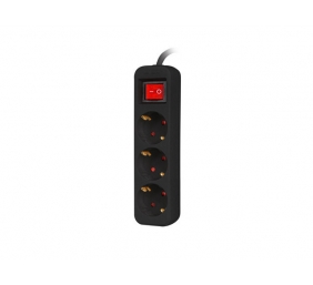LANBERG Power strip 3x Shuko 1.5m black